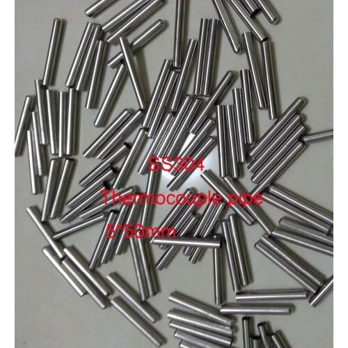 Customized 5*40mm One End Round Head Grade A Quality SS304 Thermocouple Protection Tube 100 pcs / lot