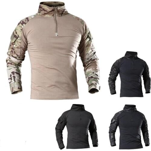 Men Camouflage Tactical Spring Long Sleeve Army Combat Cotton Military Paintball Hunting Clothing