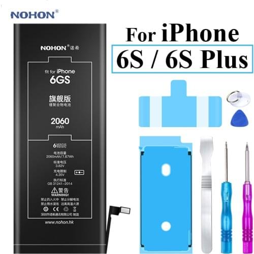 Nohon Rechargeable Battery For Apple iPhone 6s Plus/6s Built-in Real Capacity Li-polymer Battery +Tools For iPhone 6s 6sPlus 6SP