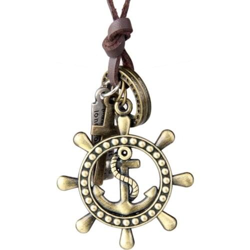 New cute woman jewelry statement necklaces pendants,leather rope collares mujer choker colar helm necklace men gargantilha