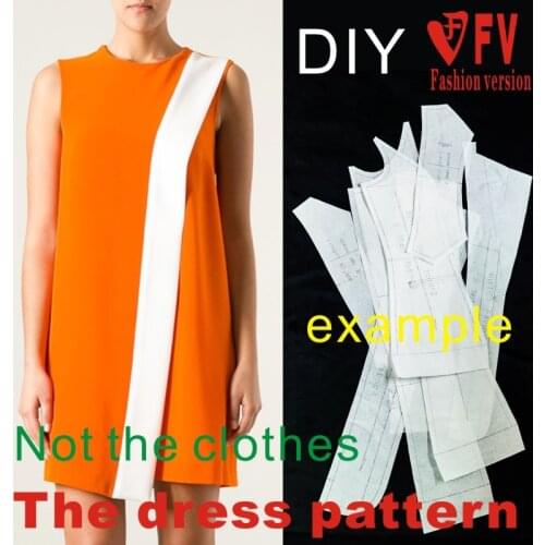 Clothing DIY The dress Dresses Sewing Pattern cutting drawing Womens Dress Sewing Template BLQ-40