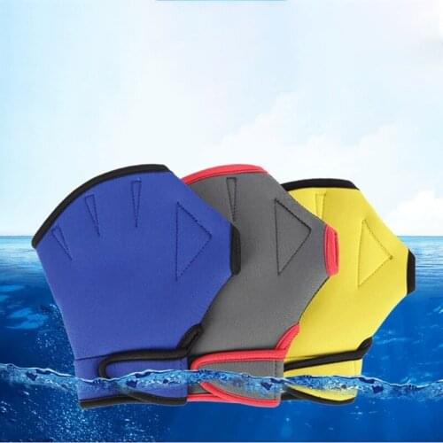 1 Pair Diving Swimming Gloves Aquatic Fitness Water Resistance Flippers Webbed Gloves Dive Equipment Fit Paddle Training Gloves