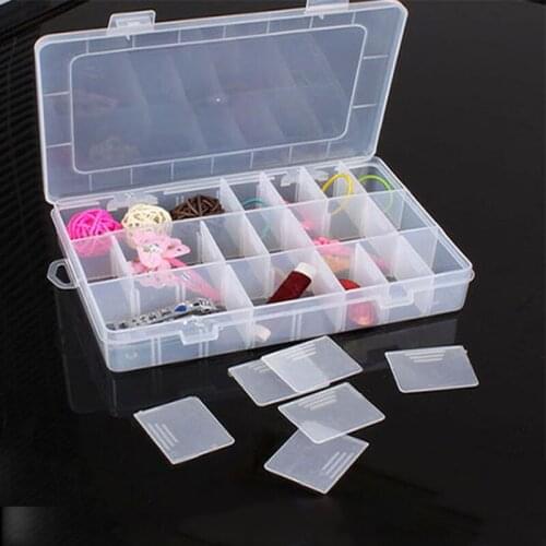 1PC Sundries Assort Collect Box Components Storage Plastic Box 24 Grids Collection Box Organizer