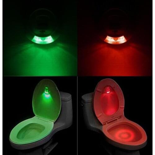Coquimbo Toilet Seat Night Light Smart Motion Sensor Toilet Lid Induction Lamp Used 2*AA Batteries Backlight For Toilet Seat
