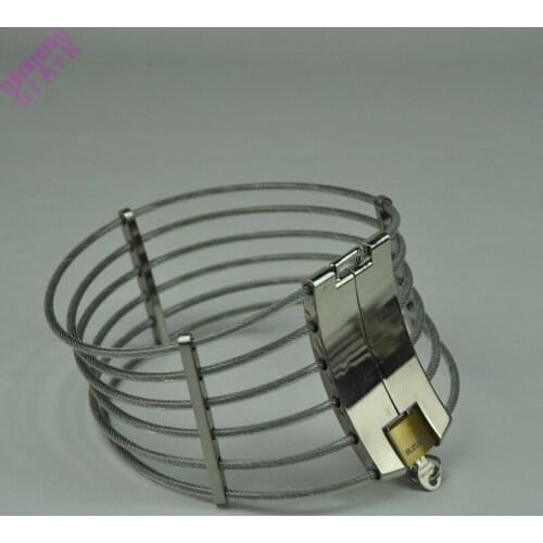 Tied bondage collars tune with stainless steel sex dog slave clavicle,chastity belt,fetish, Men and women sex toys
