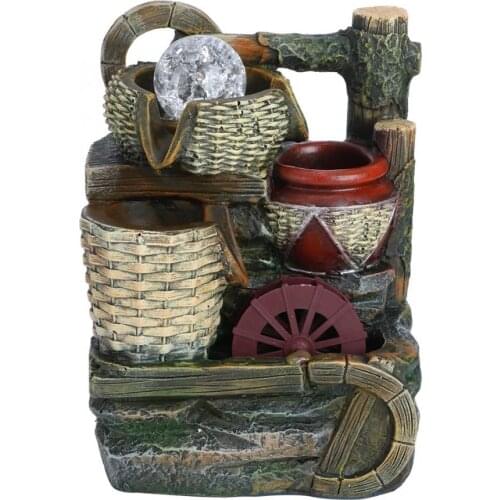 Simple Modern Style Small Rockery Flowing Water Ornament Home Hallway Living Room Table Decor Desktop Rockery Decoration