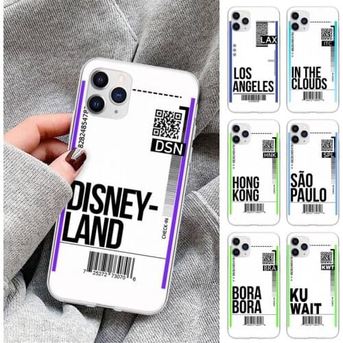Dubai World City Travel Ticket Label Transparent Phone Case For Xiaomi Redmi K30s Ultra Note 9s 9 Pro Max Mi 10 Lite 11 10T Pro