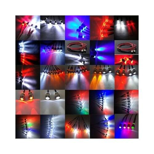 RC remote control model car modified LED light decoration light red/blue/white/yellow/color light 3/5/8/10MM lamp beads