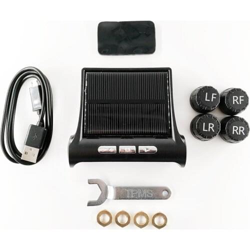 TPMS Tire Pressure Monitoring System External Sensor Wireless Smart Solar Digital LCD Tyre Pressure Warning System Auto Security