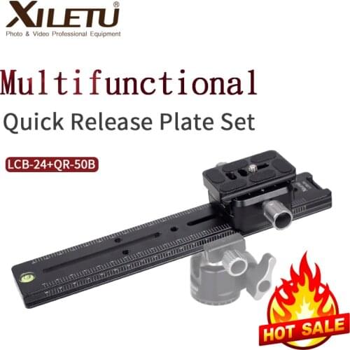 XILETU LCB-24B Track Dolly Slider Focusing Focus Rail Slider & Clamp with QR Plate Meet Arca Swiss For DSLR Camera Nikon Canon