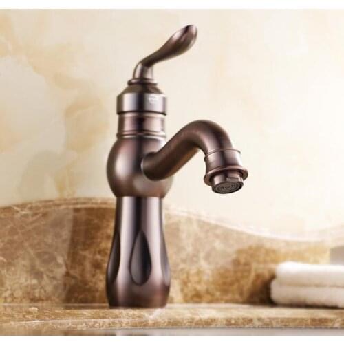 Vidric Single handle hot and cold water basin faucets bathroom Oil rubbed bronze sink taps mixer home supplies top quality