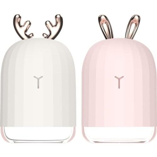 Cute Deer Mini 220ml Air Humidifier Kit USB Aroma Essential Oil Diffuser