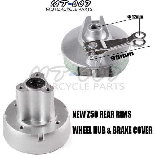 Z50 REAR RIMS wheel hub & brake cover for motorcycle dirt pit monkey blke Z50J 50CC