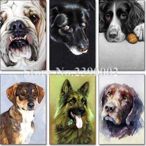 Animal 5d Diamond Mosaic Dog Diamond Painting Diy Full Square 3d Painting Rhinestones Cross Stitch Embroidery Christmas gifts