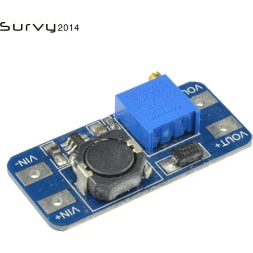 1PCS MT3608 DC-DC Adjustable Boost Module 2A Boost Plate Step Up Module with MICRO USB 2V-24V to 5V 9V 12V 28V diy electronics