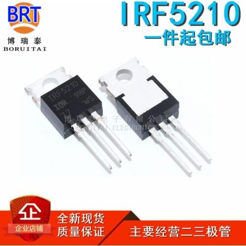 10pcs/lot IRF5210PBF IRF5210 TO-220 100V 40A FET P channel 100% new original quality assurance
