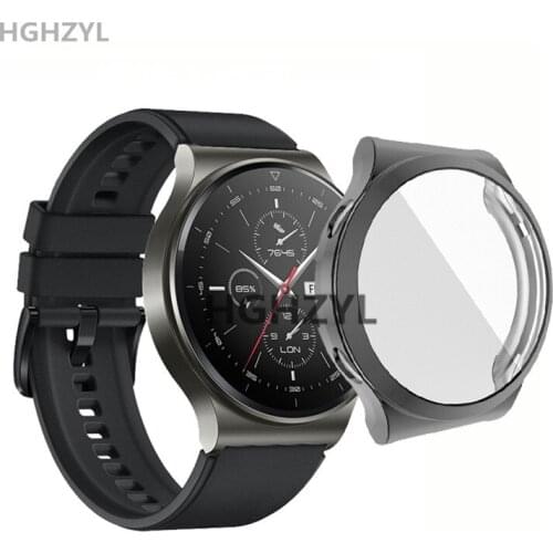 2pack Bracelet Wristband For Huawei watch Gt 2 pro strap Smart Watch Silicone band +Case cover gt 2pro Full coverage