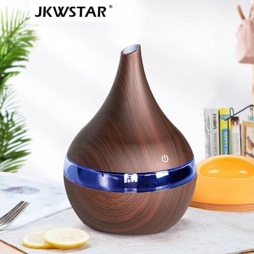 300ml USB Electric Aroma Air Diffuser Wood Ultrasonic Air Humidifier Essential Oil Aromatherapy Cool Mist Maker For Home