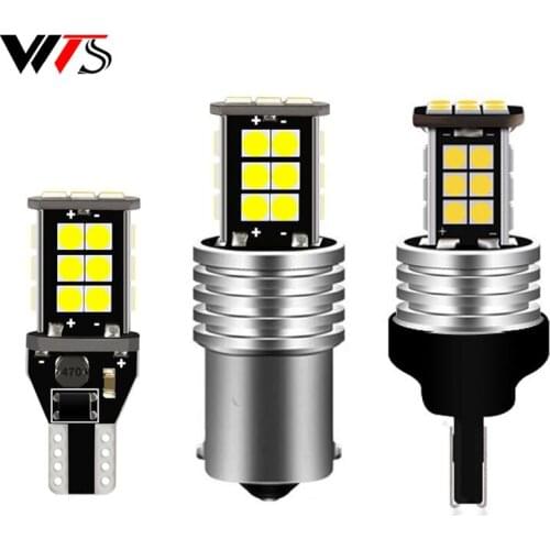 4Pcs 1156 W16W T15 T20 3030 LED Car Brake Bulbs Turn Signals Auto BA15S 7506 P21W R5W Backup Reverse Lamp Daytime Running Lights