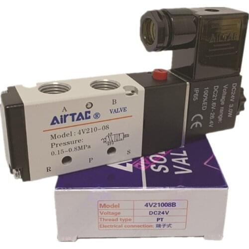 AirTAC Two-Position Five-Way Solenoid Valve 4V21008