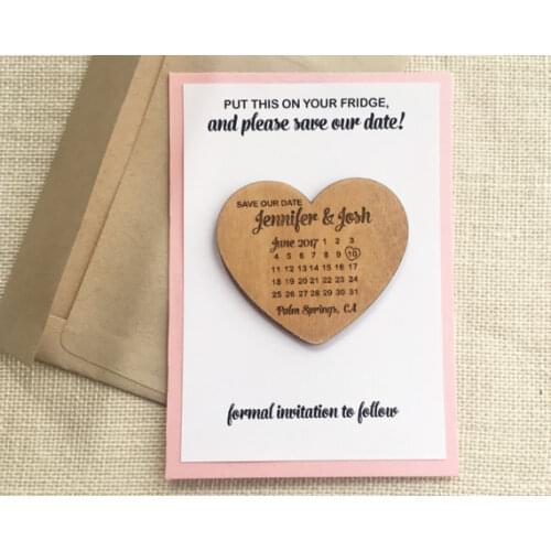 Personalized rustic Wedding Announcement wooden Save the Date Magnets engagement party favors gifts invitation cards