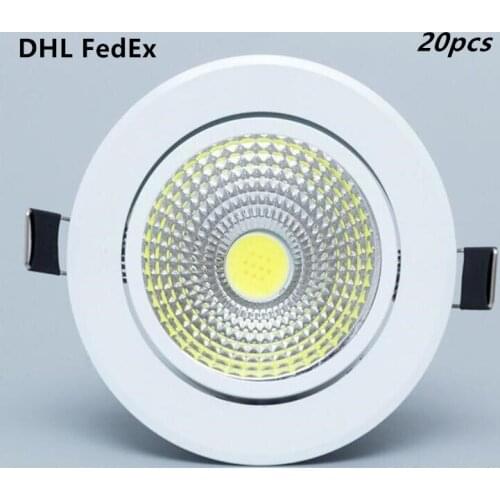 DHL Super Bright Dimmable Led downlight COB Spot Light 5w 7w 9W 12w recessed led spot Lights Bulbs Indoor Lighting