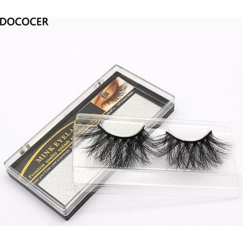 Dococer Mink False Eyelashes 25mm Lashes 27mm Mink Lashes Handcrafted Full Volume Dramatic Eyelashes Luxury 3D Mink Lashes