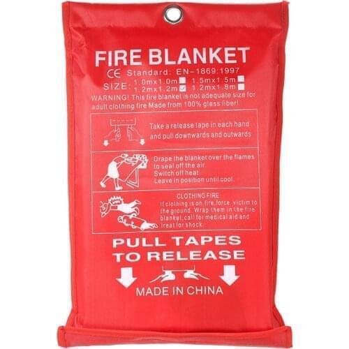 ZK50 1.8Mx1.8M Sealed Fire Blanket Home Safety Fighting Fire Extinguisher Tent Boat Emergency Survival Fire Shelter Safety Cover