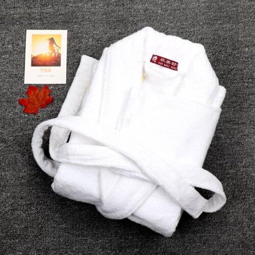 Bathrobe Men Luxury Winter Thick Cotton Long Bathrobe Mens Womens Homewear Towel Fleece Male Sleepwear Lounges Pajamas White
