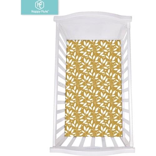 Happyflute 130*70*15cm Newborn Baby Fitted Crib Sheets Printed And Soild Bed Sheet Baby Bed Mattress Cover For Baby Boy Girls