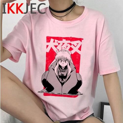 Inuyasha t-shirt t shirt men japanese aesthetic white t shirt print top tees plus size kawaii