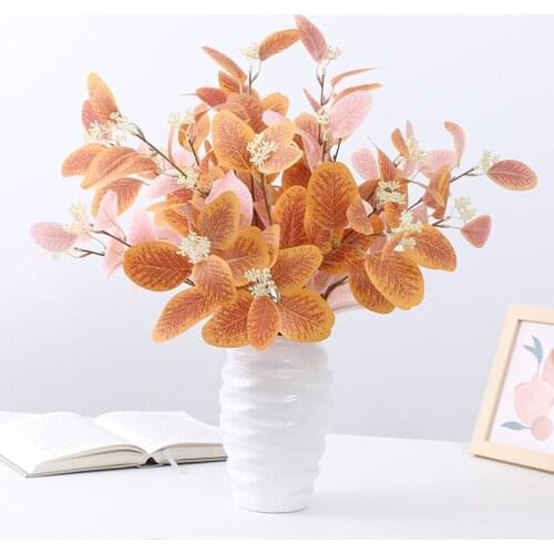 Muticolors Artificial Plant Eucalyptus Leaves Plants Fake Eucalyptus Leaves DIY Home Wedding Party Cafe Elegant High-grade Decor