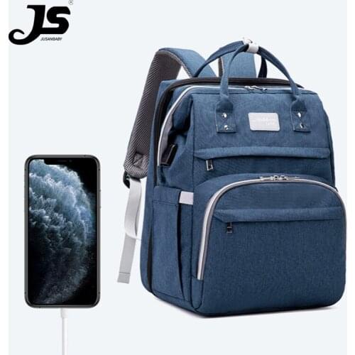 Jusanbaby mummy bag backpack baby girl diaper backpack waterproof large capacity mummy maternity nappy bag baby diaper backpack