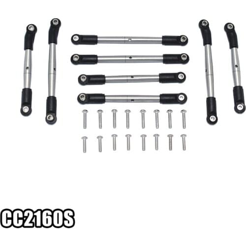 Stainless steel adjustable turnbuckles set for TAMIYA CC02 4WD G500 rc car parts