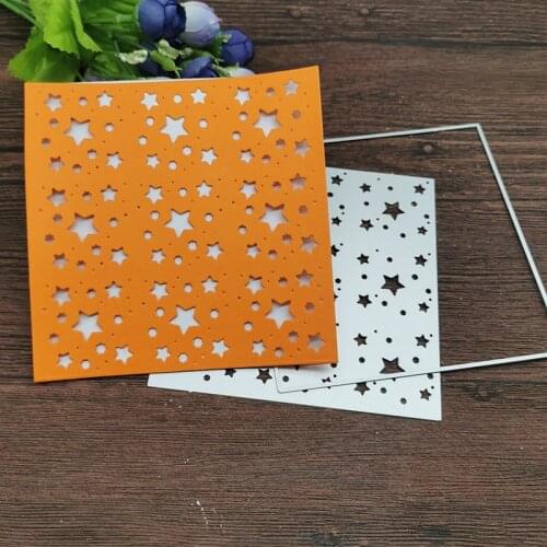 Square star background Metal Cutting Dies Stencils For DIY Scrapbooking Decorative Embossing Handcraft Die Cutting Template