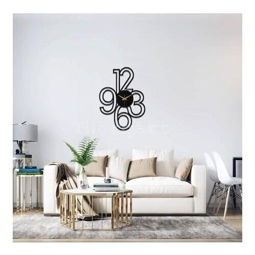 Living Room Metal Wall clock Round Big Hanging Clock Decorative Wall silent Watch Europe Style Digital Metal Home Modern Decor