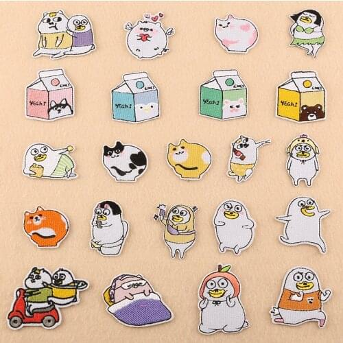 Cartoon Cute Anime Character Embroidery Patch Fabric Badge Cloth Stickers DIY Clothing Bags Decorative Patch Supplies