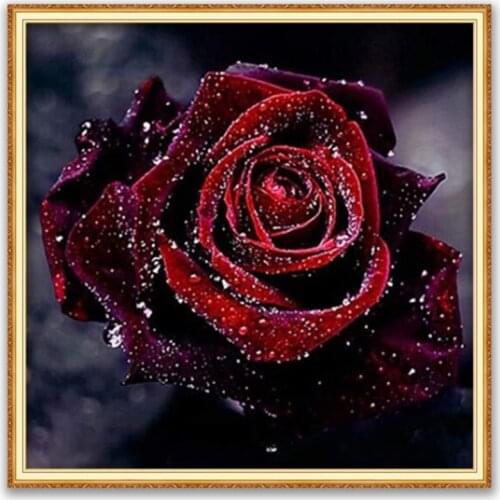 Flower Rose DIY 11CT Embroidery Cross Stitch Kits Craft Needlework Set Cotton Thread Printed Canvas Home Decoration On Sale Sell