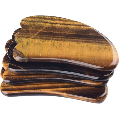 Natural Tiger Eye Gua Sha Scraper Face Foot Back Head Guasha Massage Scraping Health Care SPA Therapy Stone Skin Care Tools