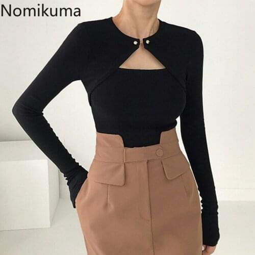 Женские длинные футболки Nomikuma China At AliExpress