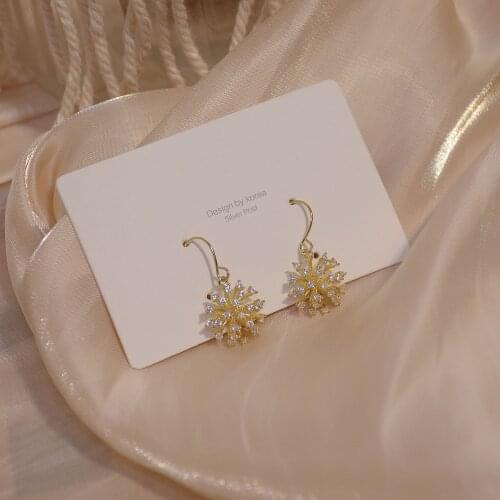 New Design Fashion Jewelery Crystal Ball Exquisite 14k Real Gold Plated Earrings for Woman Holiday Party Daily Elegant Earring