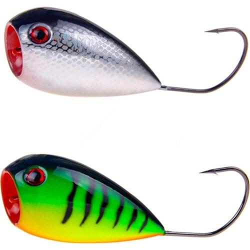 1 Pcs Fishing Lures 80mm/13g Topwater Popper Bait 5 Color Hard Bait Artificial Wobblers Plastic Fishing Tackle With 6# Hooks