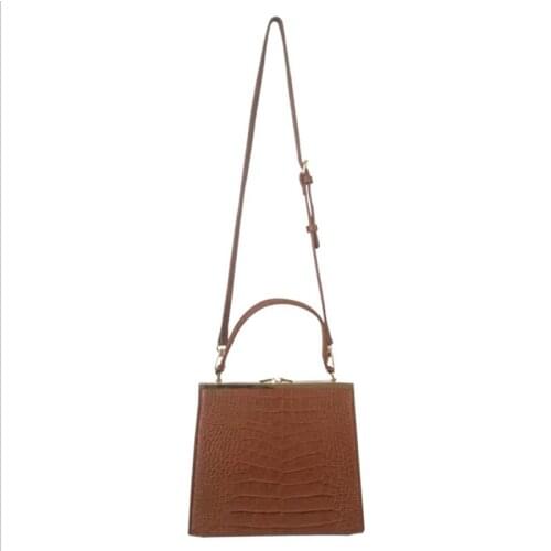 Embossed Pu Hand Bag Crossbite Handbag 2020 New Korean Crocodile Design Retro Autumn and Winter Women Shoulder Bags Cow Leather