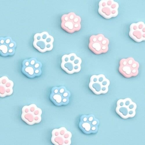 4PCS/Set Pink Blue Cat Claw Thumb Grip Cap JoyCon Joystick Silicone Protective Cover Cute Gamepad Case For Nintendo Switch Acces