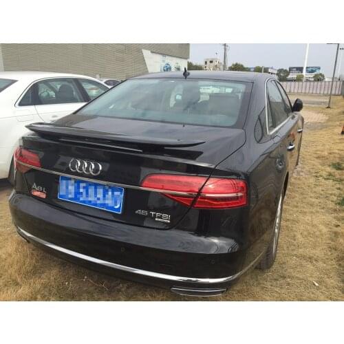 MONTFORD For Audi A8 Spoiler 2015 2016 2017 ABS Plastic Unpainted Primer Color Rear Trunk Boot Wing Rear Lip Spoiler Auto Part