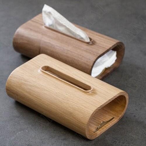 Creativity Wooden Tissue Boxes Living Room Decor Napkin Organizer Hotel Dining Table Draw Paper Box Simplicity Home Decoration