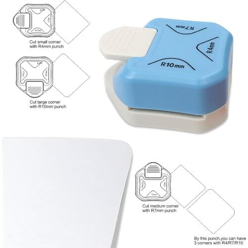 Corner Cutter 3 In 1 Durable Corner Rounder Punch Practical Convenient Press Cutting Paper Photos Laminated Documents Gift Card