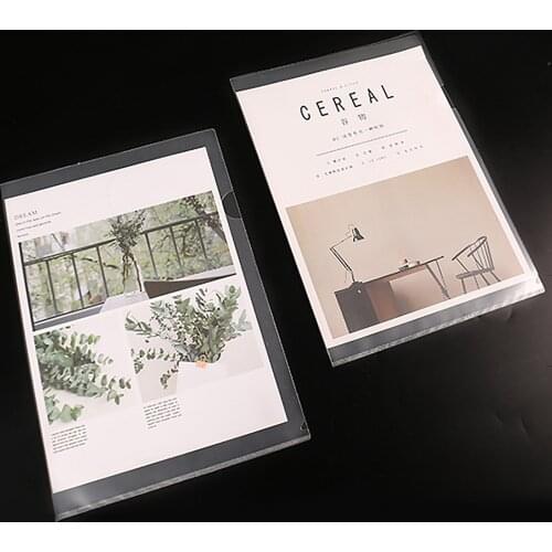 30pcs Universal Durable A4 Letter Size Plastic Clear Cut Flush Folder Document Protector for Home School Office Supplies