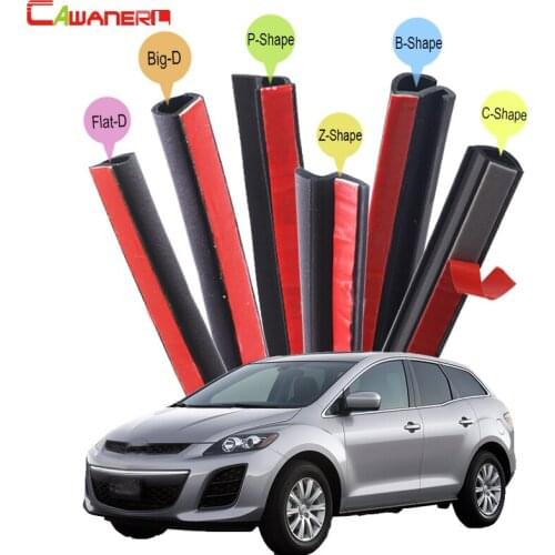 Cawanerl For Mazda CX-5 CX-7 CX-9 Tribute Car Hood Trunk Door Sealing Strip Kit Rubber Seal Edge Trim Weatherstrip Anti Noise
