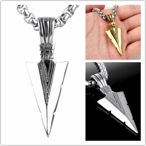 High Technology Fashion Pendants Stainless Steel Silver/Gold Color Sword Pendants Necklaces For Men,One Box Chain For Free